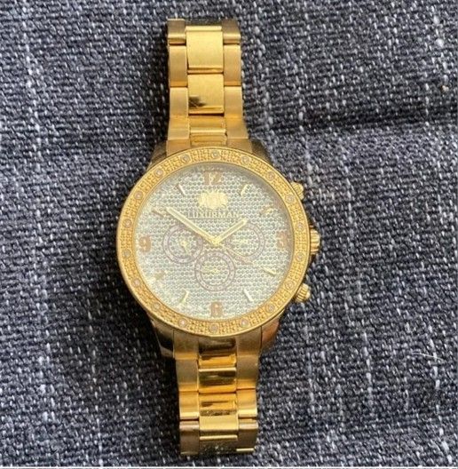 Luxurman .2 Carot Diamond Gold Tone Watch 300 MSRP Asking 175