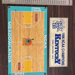1996 NCAA Kentucky Finals Record Wooden Plaque Final Four Championship Man Cave Wildcats Sign