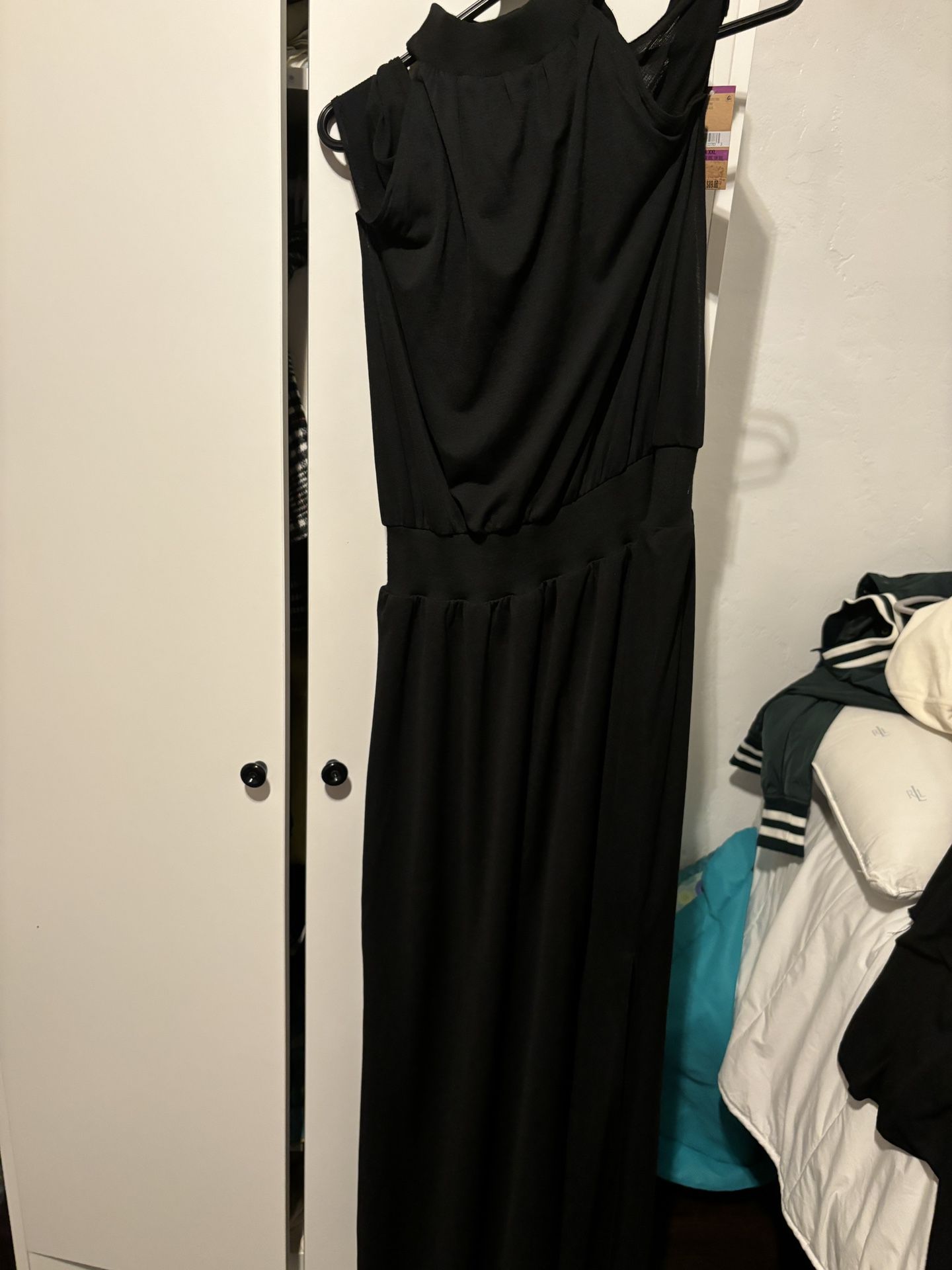 Plus Size Black High Neck Dress
