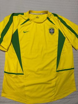 2003-2005 Nike Brazil Home Soccer Jersey- XL