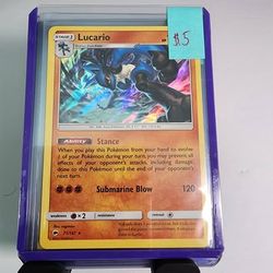 Lucario #71/147 Holo – Burning Shadows, Like New