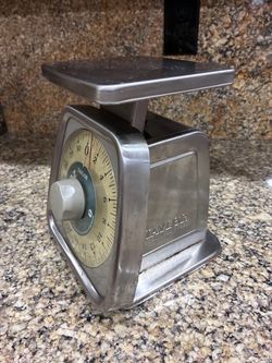 Vintage stainless steel kitchen food scale