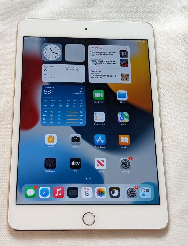 Gold APPLE iPad MINI 4 64GB WIFI PLUS 4G CELLULAR UNLOCKED