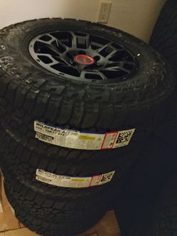 Toyota Trd style 17x8 Rims with Falken Wildpeak AT3W tires