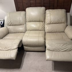 Beige Reclining Couch
