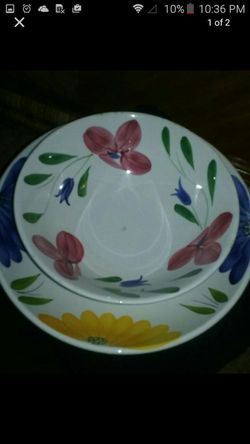 Floral Pasta & Salad Bowls (2)