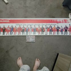 1997  VINTAGE 6FT NASCAR POSTER