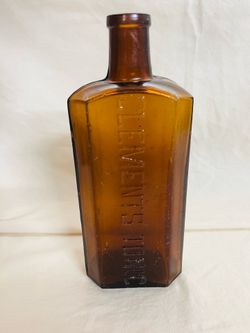 Antique Amber Tonic bottle