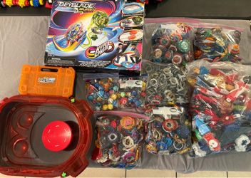Large lot of beyblades