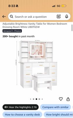 White vanity