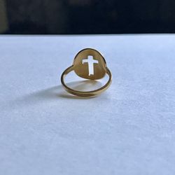 Hypoallergenic Stainless Steel Cross Rings