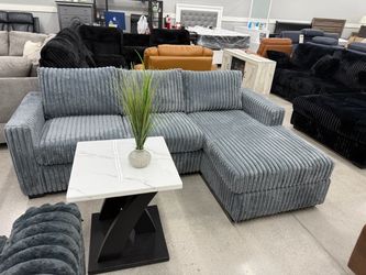 Gray Corduroy Sectional Sofa with Chaise ‼️ Only $599‼️
