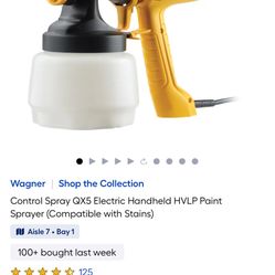 Control Spray QX5 Electric Handheld HVLP Paint Sprayer (Compatible with Stains)