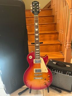 Epiphone Les Paul Standard w/ Hardshell Case, Fender Amp