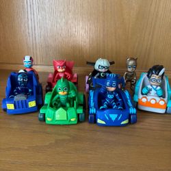 PJ Masks Racers set of 6 with 2 extra vehicles