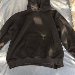Large Plain Black Hoodie 