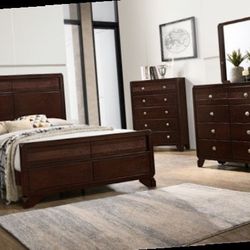 Queen Bed Frame  Dresser Mirror One Nightstand Free Local Delivery