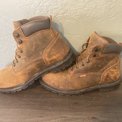 Men’s RED WING Worx Composite Steel Toe Leather Work Safety Boots. Size 10WW.