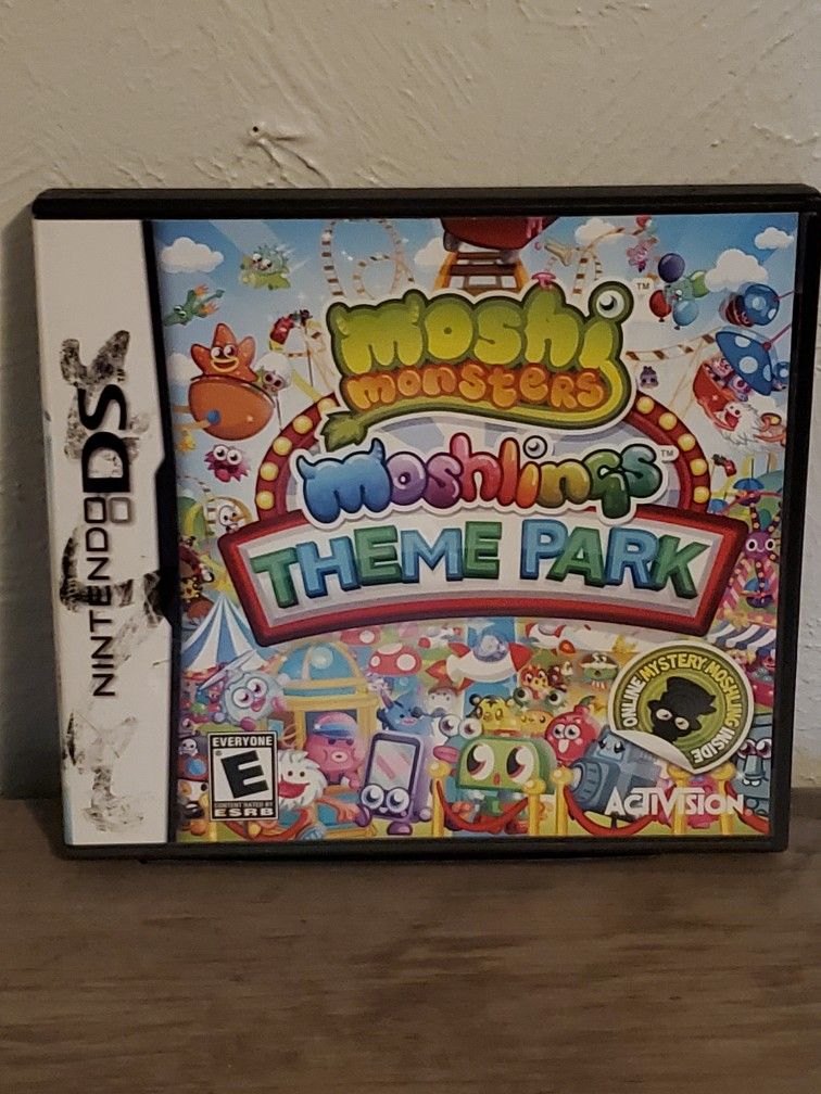 Moshi Monsters Moshlings Theme Park Nintendo DS Video Game! Excellent Condition!
