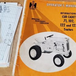 1967Cub Cadet Garden Tractor Model 102