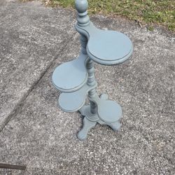 Charming Vintage Painted Wood Plant Stand