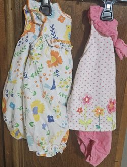 6 Months  2 Piece Babygirl Colorful Sleeveless Floral Rompers
