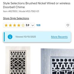 Wired or wireless Doorbell Chime