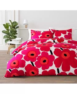 Marimekko Unikko Red Comforter Set - King