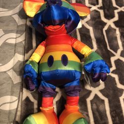 Rainbow Mickey Mouse Stuffed Plush