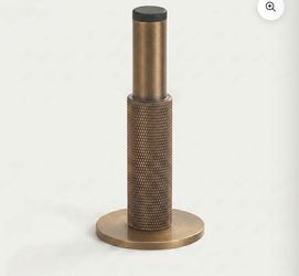 4 PCs Brass Knurled Door Stops Bathroom Door Room Stopper Heavy Duty Floor Wall Mount Bumper Door Holder Catch Antique Brass(DS005-AB-100)