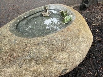 Hand Carved Natural Stone Bird Baths 