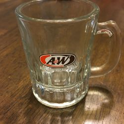 Vintage A & W Mug Glass 3.5 inches