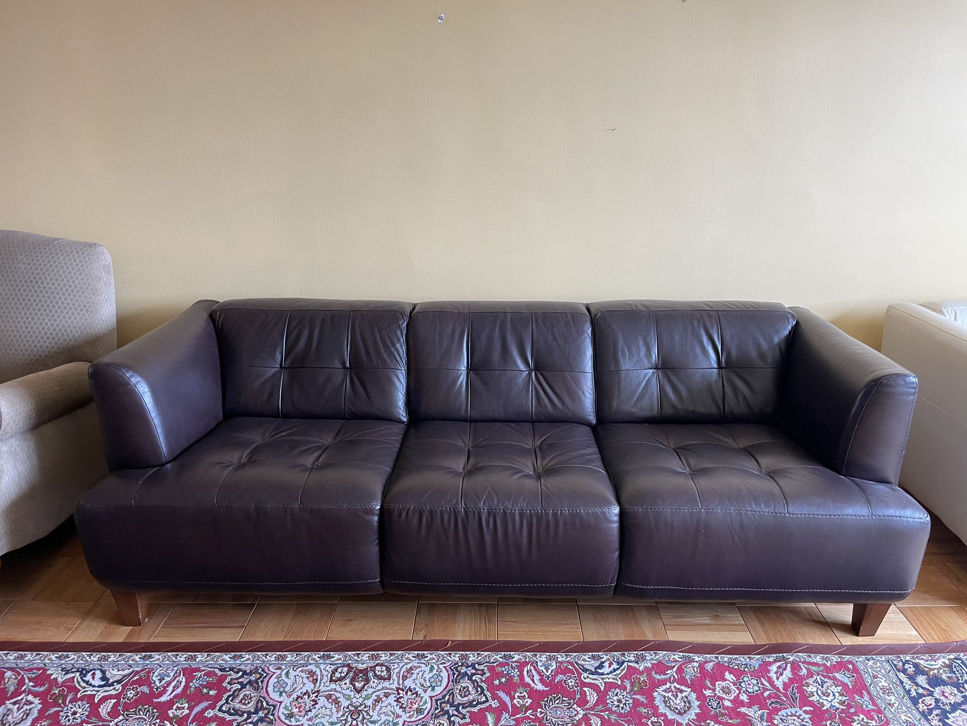 Tufted Leather Couch