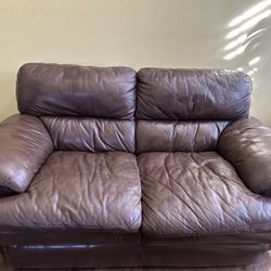 Free Brown Couches , Leather , Loveseat 