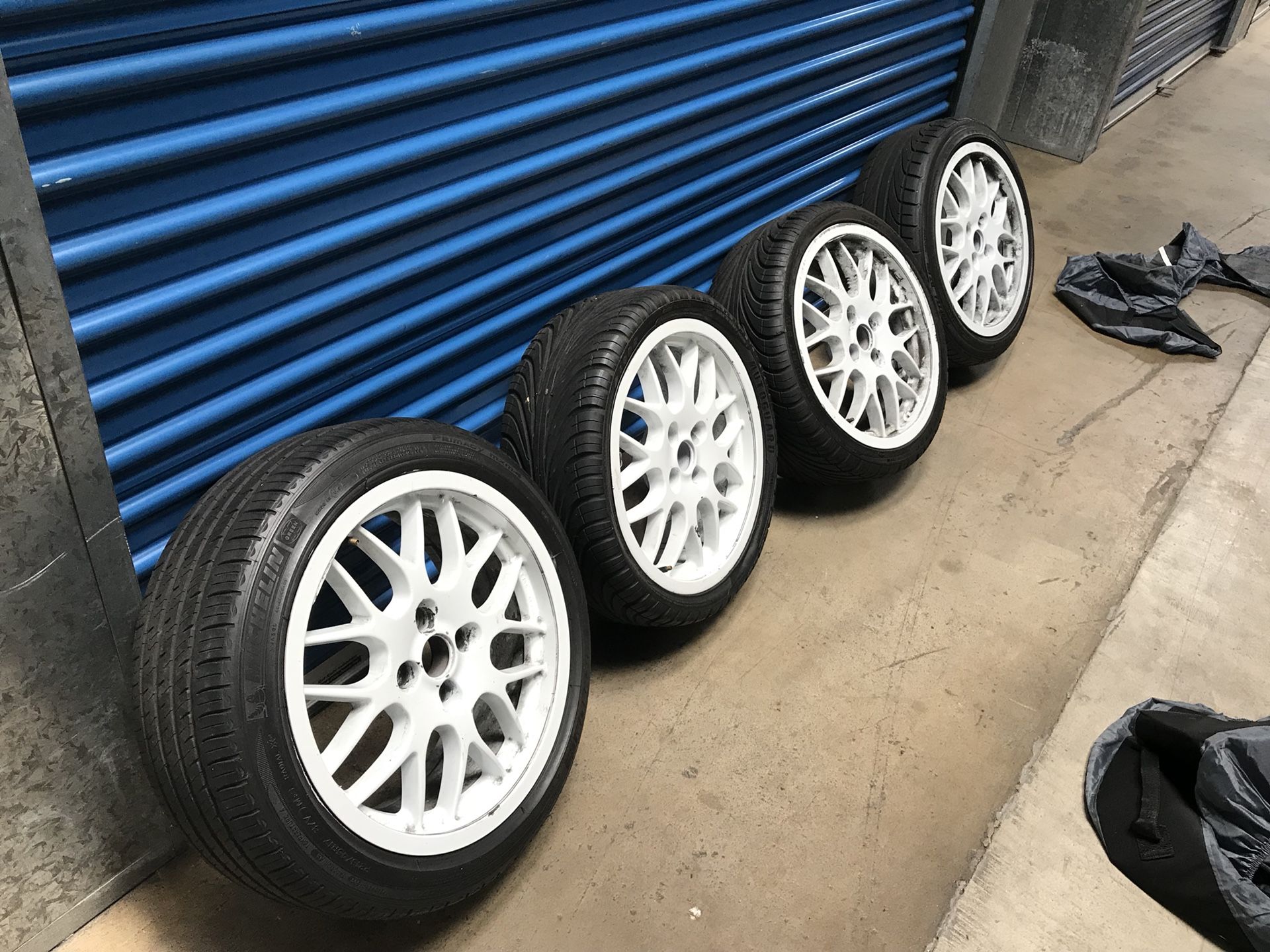 17” bbs rx 215 17 x 7.5 et35 4x100 white