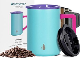 Insulated Coffee Mug Triple Wall Stainless Steel Travel Cup For Hot And Cold Drinks Thermal Coffee Mug With Lid And Handle For Camping Office 16oz 