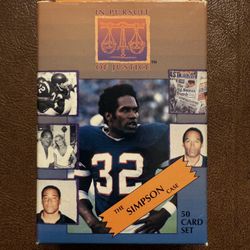 oj simpson in pursuit of justice 50 card set (sealed cards)
