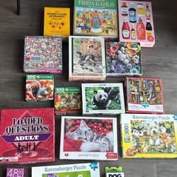 Huge Puzzle + Game Bundle (All Brand New or Excellent Condition!)