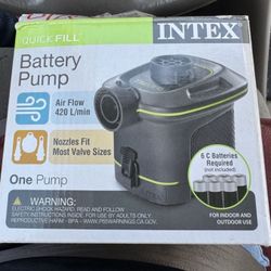 Last Chance As Is Quick Fill Battery Pump Indoor Outdoor Inflates & Deflates batteries not included