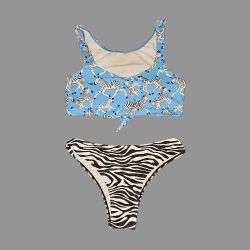 Zebra Design 2-piece Bikini Swimsuit Set 🦓