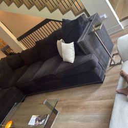 Large Sectional Couch - Dark grey