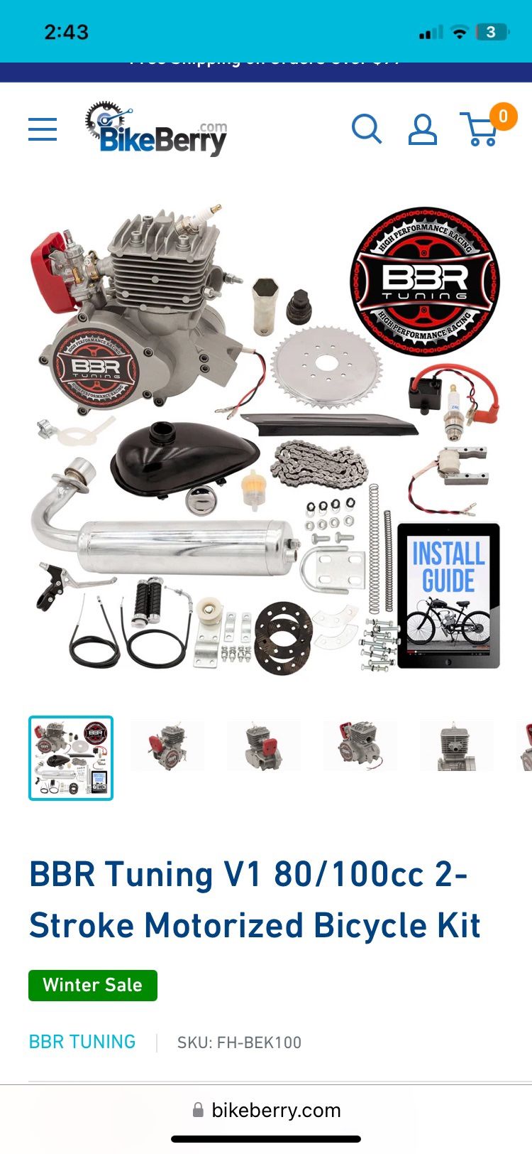 2 Stroke Motorized Bike Kit And Beach Cruiser