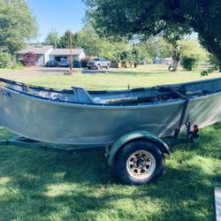 Drift Boat And Trailer