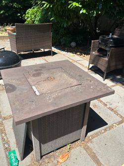 Free firepit + gas tank