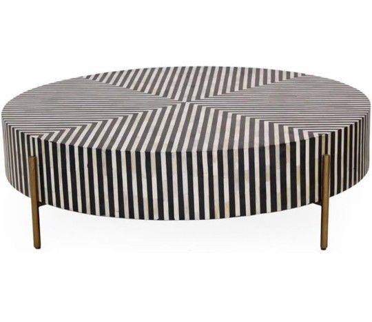 BRAND NEW
Moe's Home Collection Chamaeu 48" Round Iron/Resin Coffee Table in Multi-Color