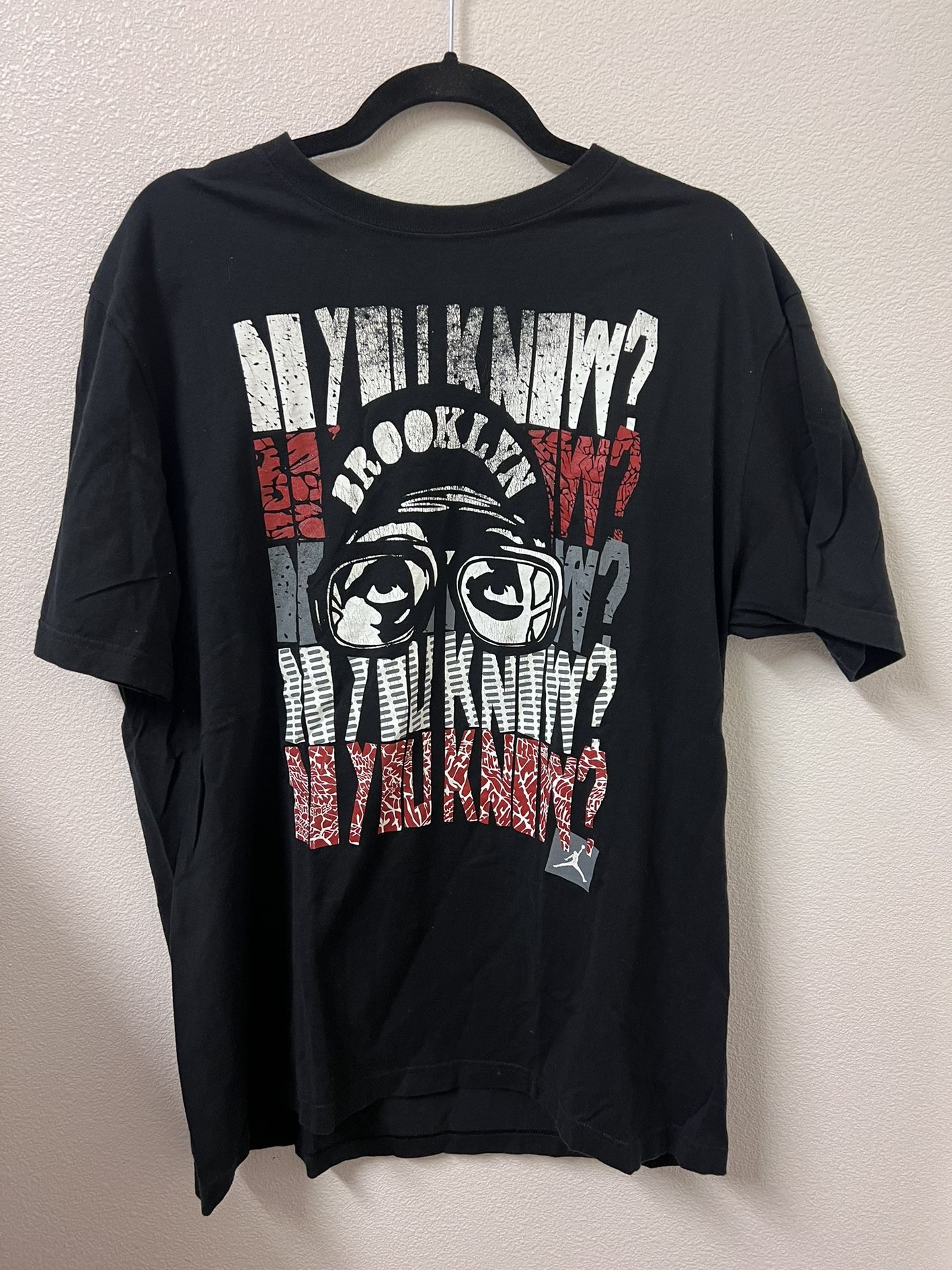 Spike Lee Nike JORDAN Do You Know Brooklyn T-shirt L Vintage Rare