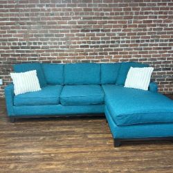 Free Delivery blue Macys couch with chaise