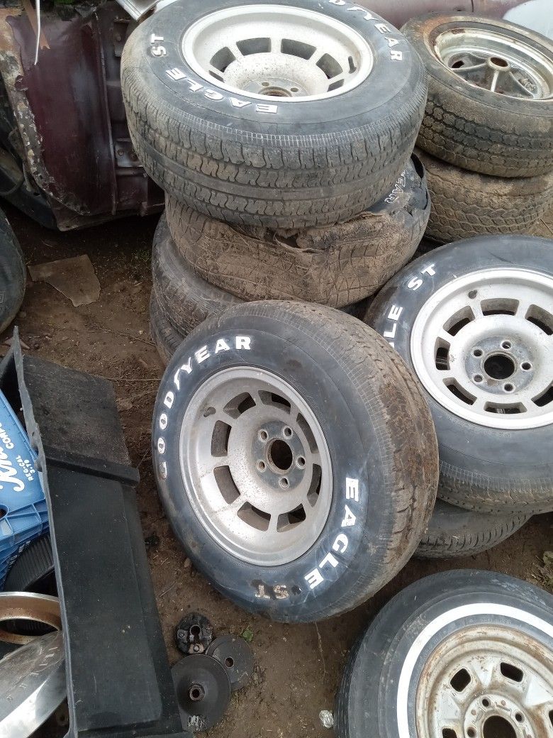 1980 Corvette Rims Set Of 4 Good Parts Fits Camaro El Camino Nova ...