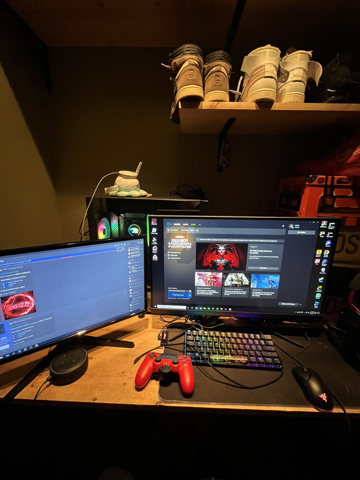 gaming pc set up 