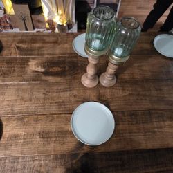 8ft Table And 2 Benches...